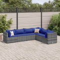 6-Delige Loungeset Met Kussens Poly Rattan 1