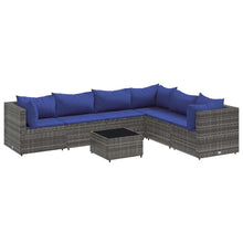 7-Delige Loungeset Met Kussens Poly Rattan 1