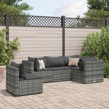5-Delige Loungeset Met Kussens Poly Rattan 1
