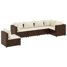 6-Delige Loungeset Met Kussens Poly Rattan 1