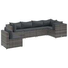 6-Delige Loungeset Met Kussens Poly Rattan 1