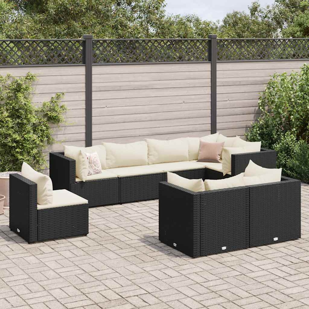 Loungeset Met Kussens Poly Rattan 8