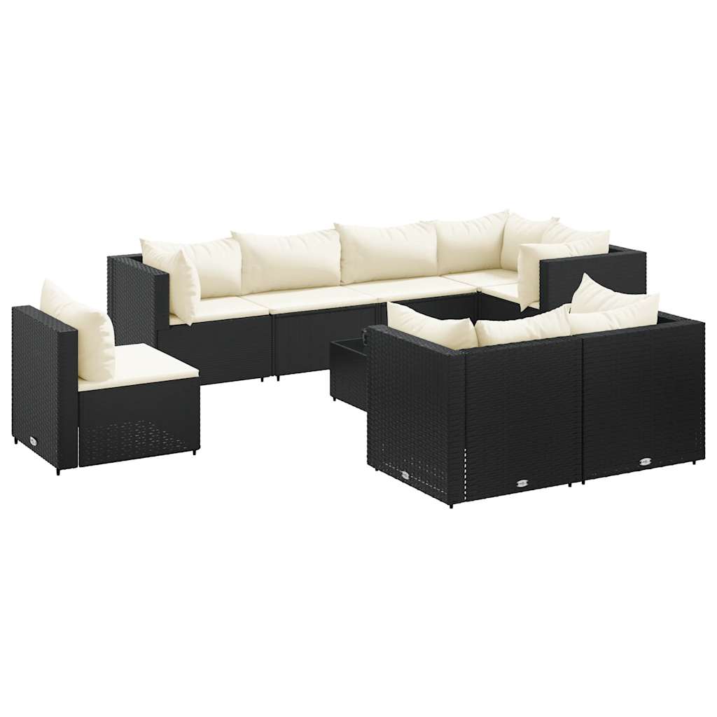 9-Delige Loungeset Met Kussens Poly Rattan 8