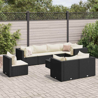 9-Delige Loungeset Met Kussens Poly Rattan 8