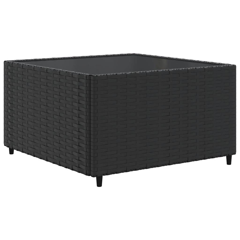 9-Delige Loungeset Met Kussens Poly Rattan 8 Zwart