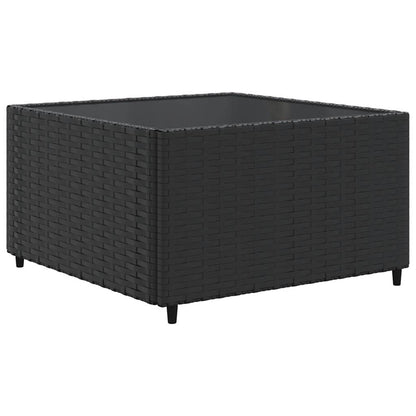 9-Delige Loungeset Met Kussens Poly Rattan 8 Zwart