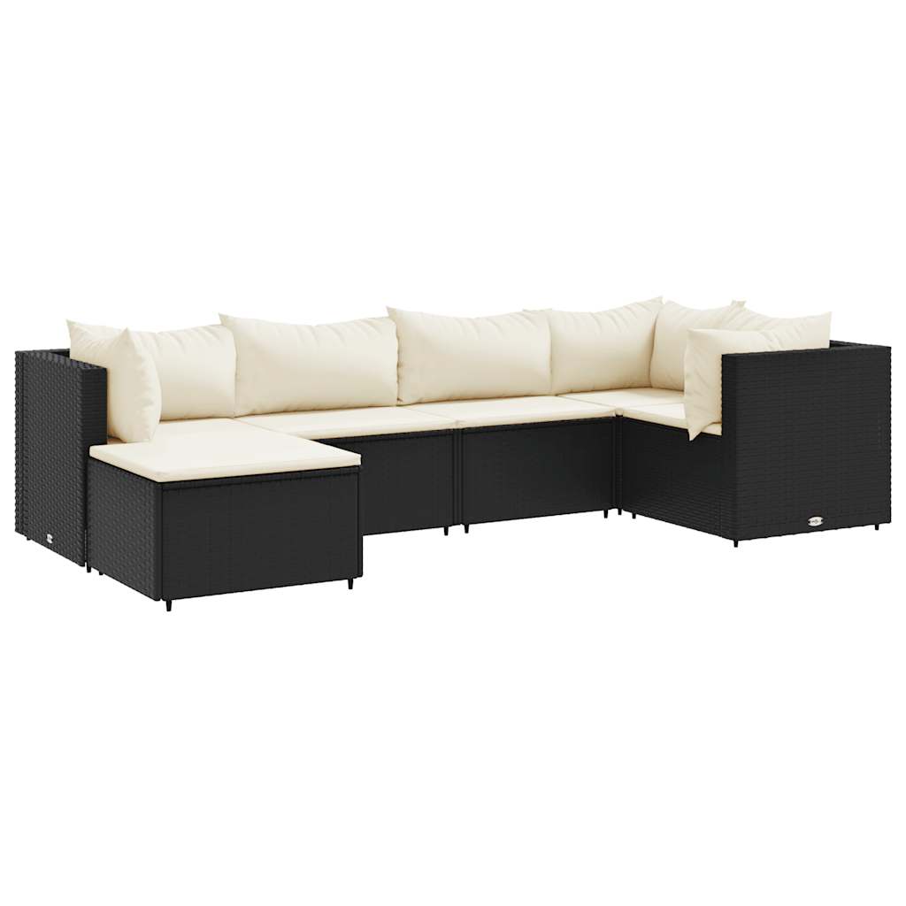 6-Delige Loungeset Met Kussens Poly Rattan 1
