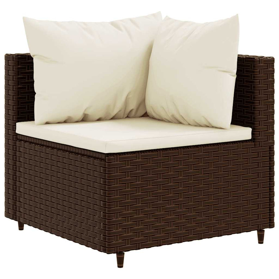 6-Delige Loungeset Met Kussens Poly Rattan 1