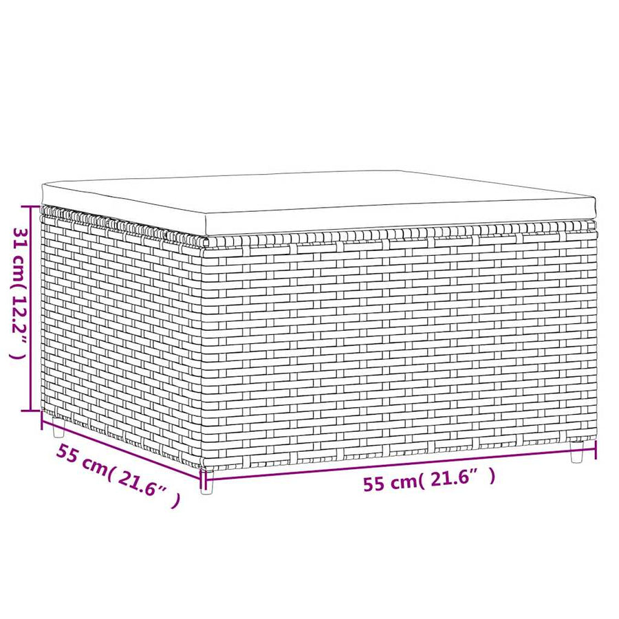 6-Delige Loungeset Met Kussens Poly Rattan 1