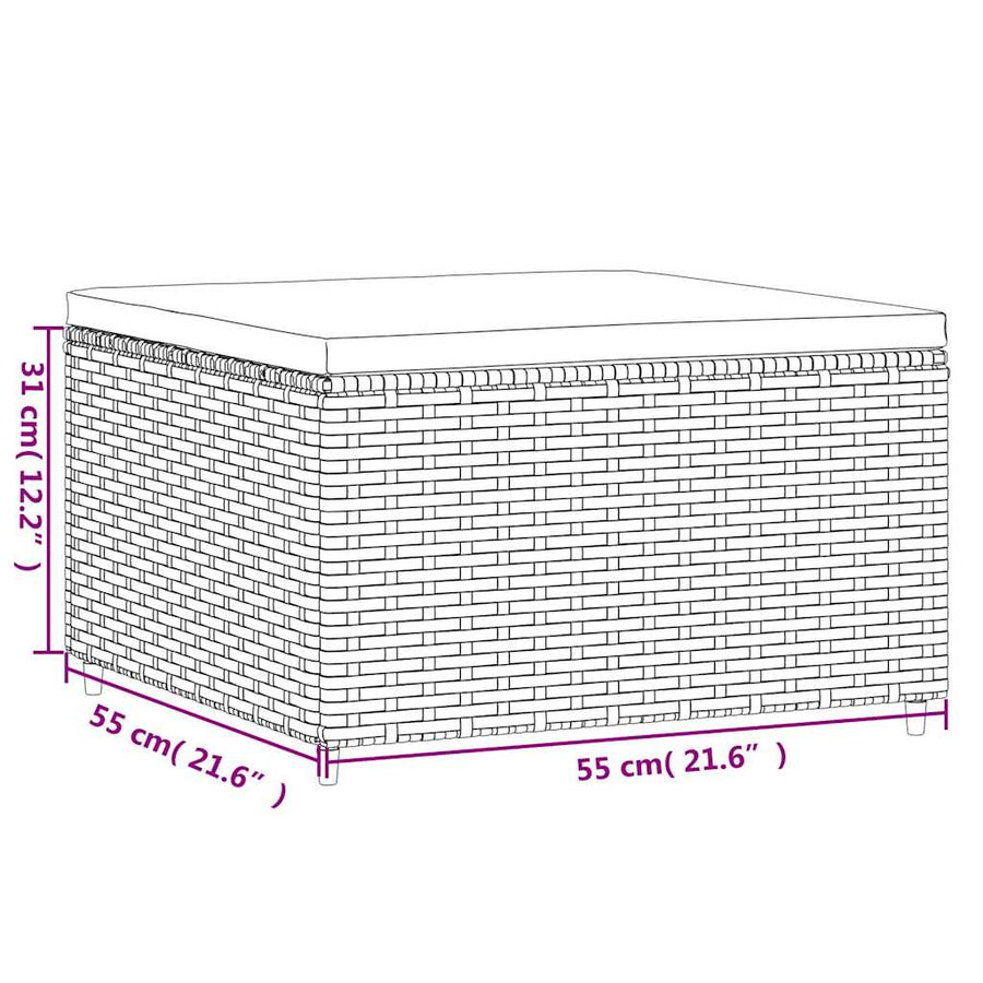 6-Delige Loungeset Met Kussens Poly Rattan 1