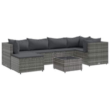 7-Delige Loungeset Met Kussens Poly Rattan 1