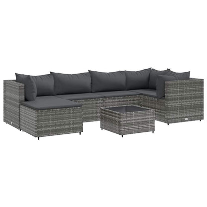7-Delige Loungeset Met Kussens Poly Rattan 1