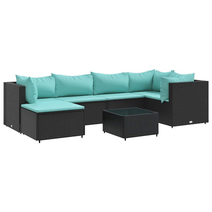 7-Delige Loungeset Met Kussens Poly Rattan 1