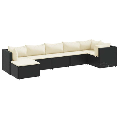 7-Delige Loungeset Met Kussens Poly Rattan 1