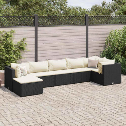 7-Delige Loungeset Met Kussens Poly Rattan 1