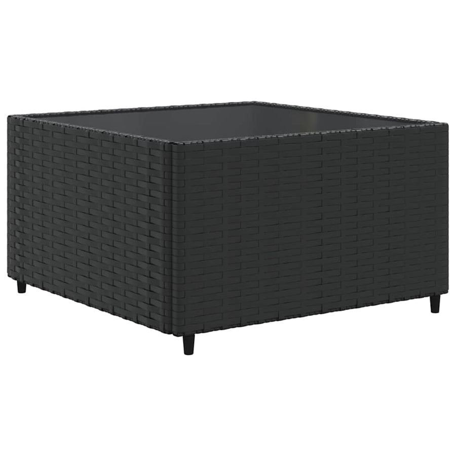 8-Delige Loungeset Met Kussens Poly Rattan 1 Zwart en blauw