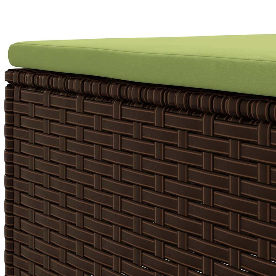 8-delige Loungeset met kussens poly rattan bruin