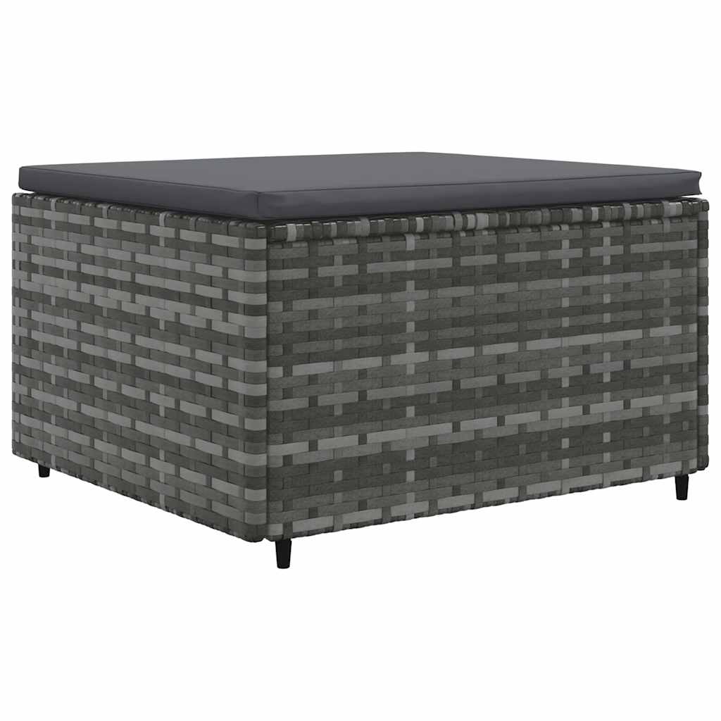 6-Delige Loungeset Met Kussens Poly Rattan Grijs