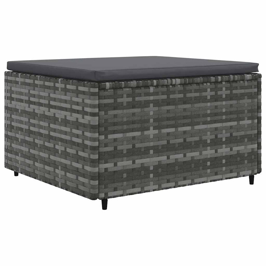 6-Delige Loungeset Met Kussens Poly Rattan Grijs