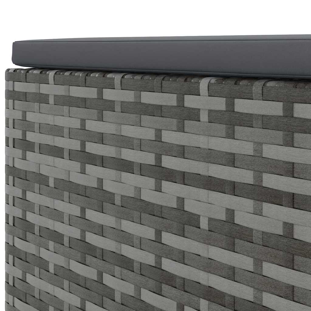 6-Delige Loungeset Met Kussens Poly Rattan Grijs