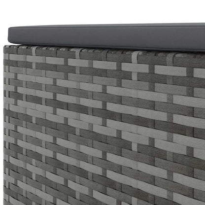 6-Delige Loungeset Met Kussens Poly Rattan Grijs