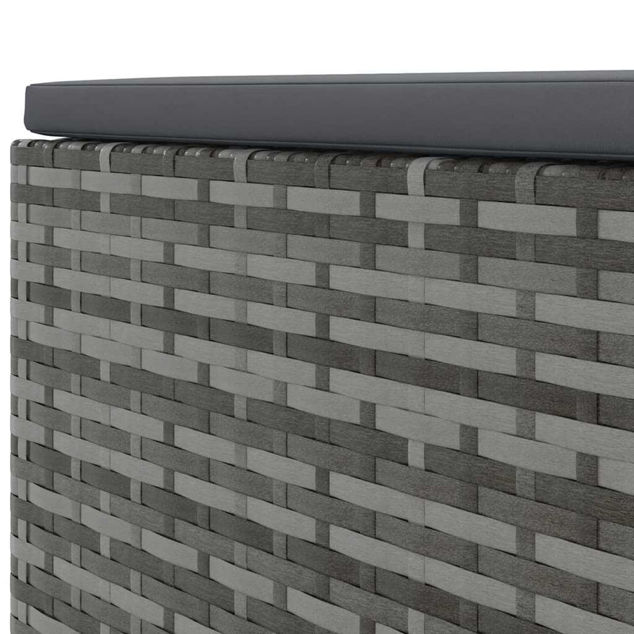 6-Delige Loungeset Met Kussens Poly Rattan Grijs