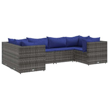 6-Delige Loungeset Met Kussens Poly Rattan 1