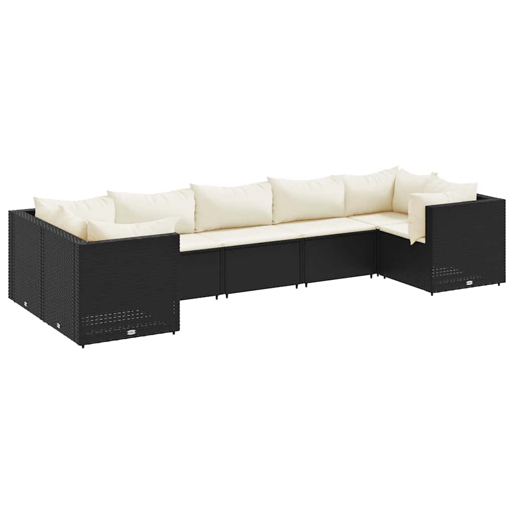 7-Delige Loungeset Met Kussens Poly Rattan 1