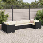7-Piece Lounge Set With Cushions Poly Rattan 1