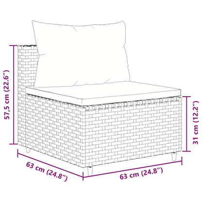 9-Delige Loungeset Met Kussens Poly Rattan 1