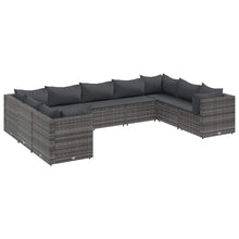 9-Delige Loungeset Met Kussens Poly Rattan 1