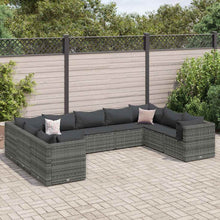 9-Delige Loungeset Met Kussens Poly Rattan 1