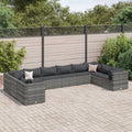 10-Delige Loungeset Met Kussens Poly Rattan 1