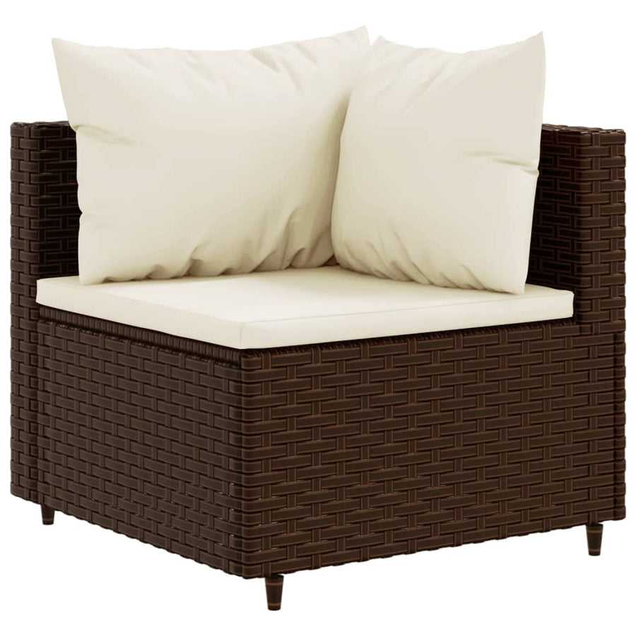 1 Loungeset Met Kussens Poly Rattan 1