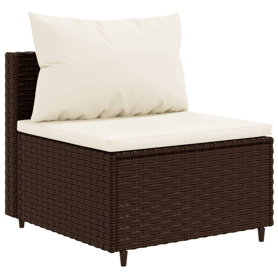 1 Loungeset Met Kussens Poly Rattan 1