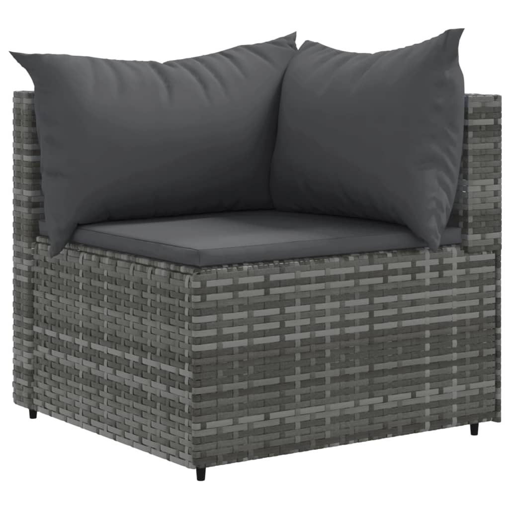 1 Loungeset Met Kussens Poly Rattan 1