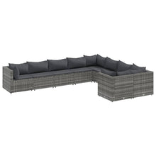 9-Delige Loungeset Met Kussens Poly Rattan 1