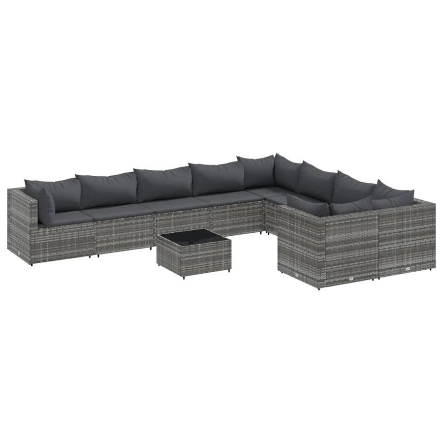 10-Delige Loungeset Met Kussens Poly Rattan 1