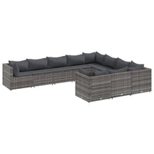 10-Delige Loungeset Met Kussens Poly Rattan 1