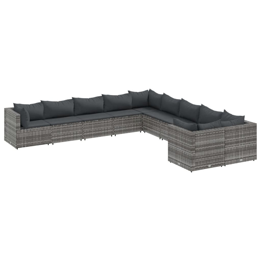 Loungeset Met Kussens Poly Rattan 10