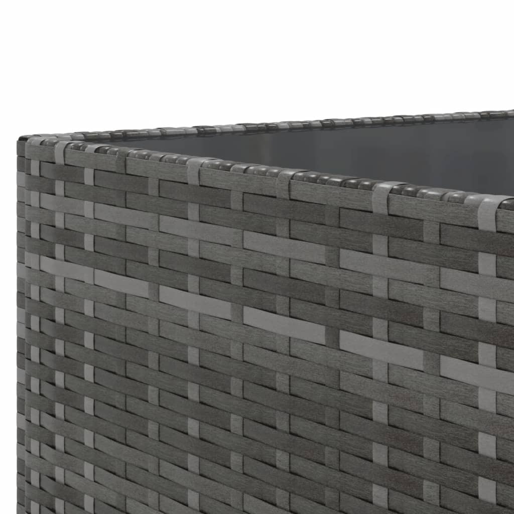 11-Delige Loungeset Met Kussens Poly Rattan Grijs