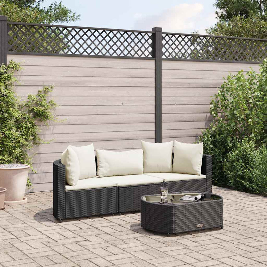 4-Delige Loungeset Met Kussens Poly Rattan 3