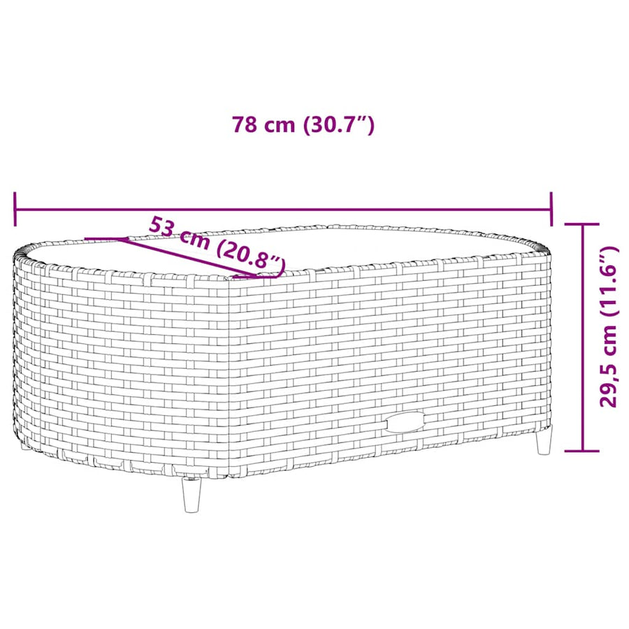9-Delige Loungeset Met Kussens Poly Rattan 8