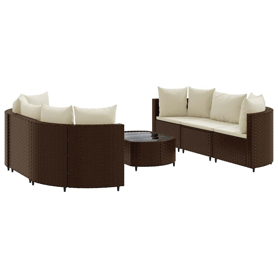 7-Delige Loungeset Met Kussens Poly Rattan 6