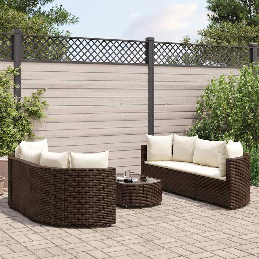 7-Delige Loungeset Met Kussens Poly Rattan 6