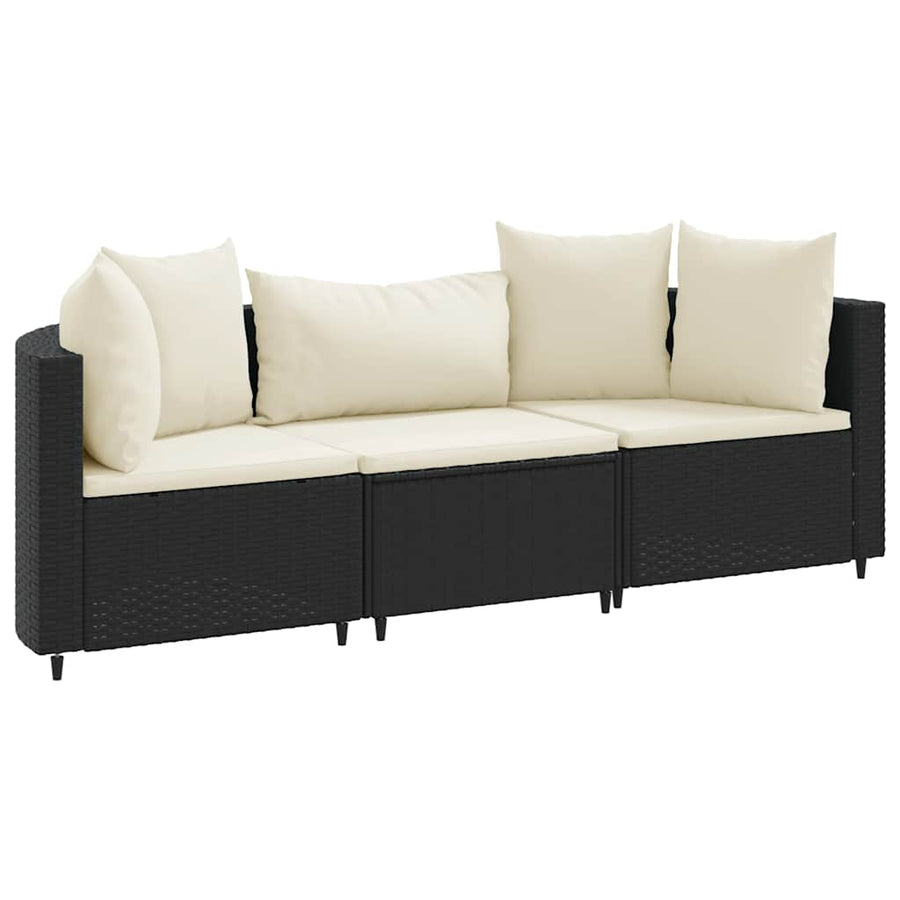 Loungeset Met Kussens Poly Rattan 3