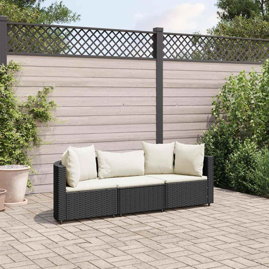 Loungeset Met Kussens Poly Rattan 3