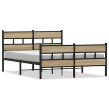 Bedframe zonder matras metaal sonoma eikenkleurig 150x200 cm