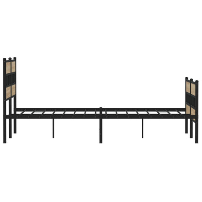 Bedframe zonder matras metaal sonoma eikenkleurig 160x200 cm