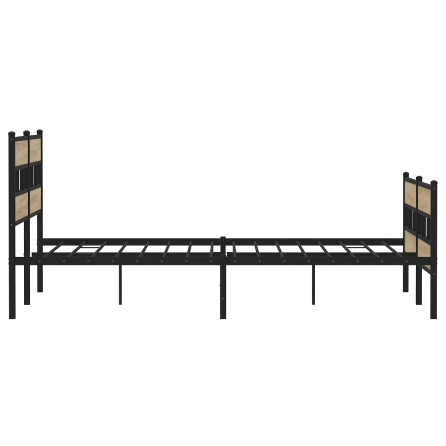Bedframe zonder matras metaal sonoma eikenkleurig 183x213 cm